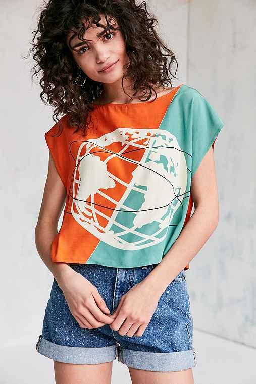 Urban Outfitters Silence + Noise Melby Muscle Tee,orange,l