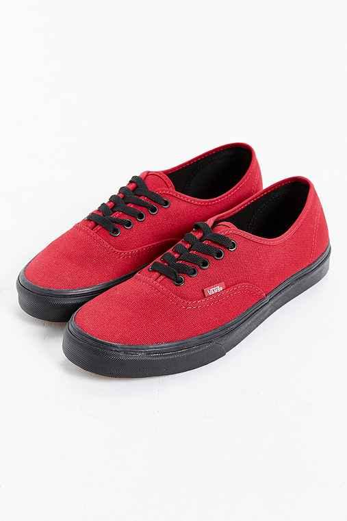 Urban Outfitters Vans Black Sole Authentic Sneaker,red,8.5