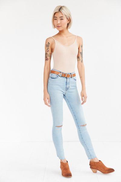Bdg Twig Crop High-rise Skinny Jean - Bleach Blue Slash