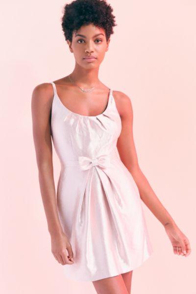 Urban Outfitters Kimchi Blue Taylor Shimmer Bow Waist Mini Dress