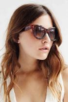 Urban Outfitters Alice Chunky Cat-eye Sunglasses,brown,one Size