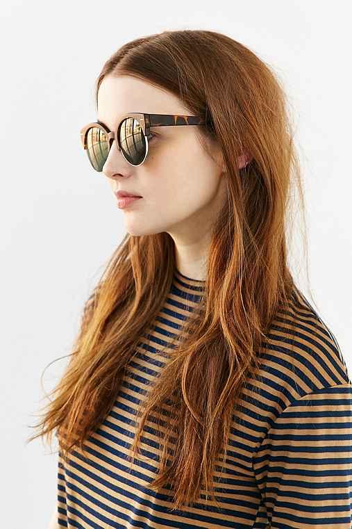 Urban Outfitters Festival Round Sunglasses,tortoise,one Size
