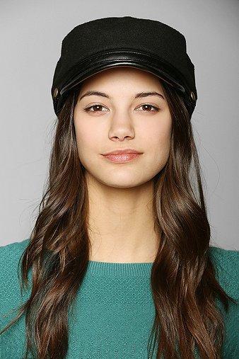 Leather-brim Cadet Hat