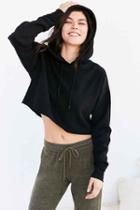 Urban Outfitters Out From Under Cropped Hoodie Sweatshirt,black,l