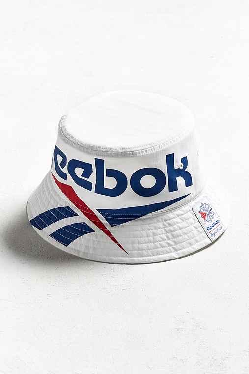 Urban Outfitters Reebok Vector Bucket Hat,white,one Size