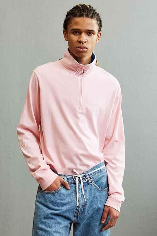 Urban Outfitters Columbia Harborside Half-zip Long Sleeve Shirt,pink,l