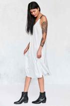 Urban Outfitters Silence + Noise Colorblock Satin Midi Slip Dress,cream Multi,xs
