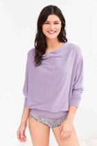 Urban Outfitters Project Social T Seamed Slouchy Pullover Sweatshirt,lavender,l