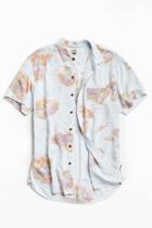 Urban Outfitters Insight Trigger Rayon Short Sleeve Button-down Shirt,sky,s