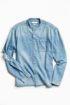 Urban Outfitters Uo Damaged Denim Button-down Shirt