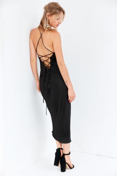 Urban Outfitters Silence + Noise Bronte Bias-cut Midi Slip Dress