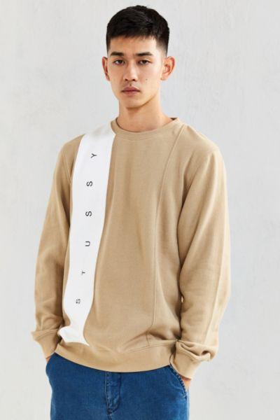Urban Outfitters Stussy Paneled Crew Neck Sweatshirt