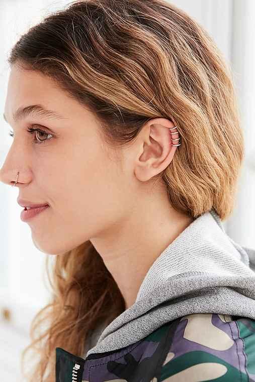 Urban Outfitters Mac Ear Cuff Earring,silver,one Size