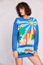 Urban Outfitters Adidas Originals + Uo Sunny City Pullover Sweatshirt,blue Multi,xs