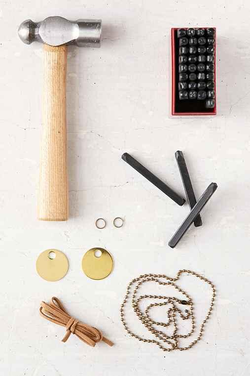Urban Outfitters Makerskit Jewelry Stamping Diy Kit,brown,one Size