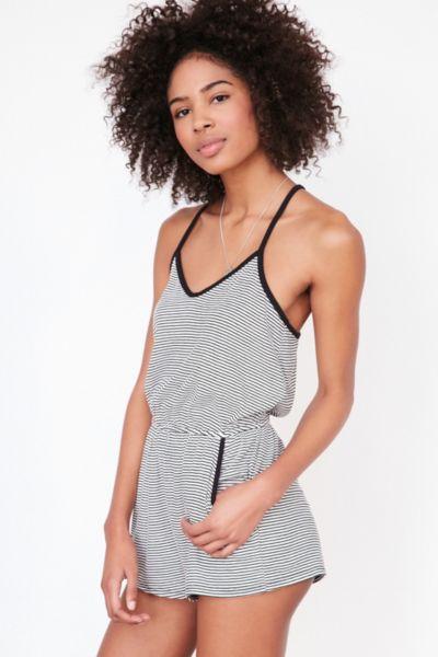 Urban Outfitters Silence + Noise Ribbed Knit Racerback Romper