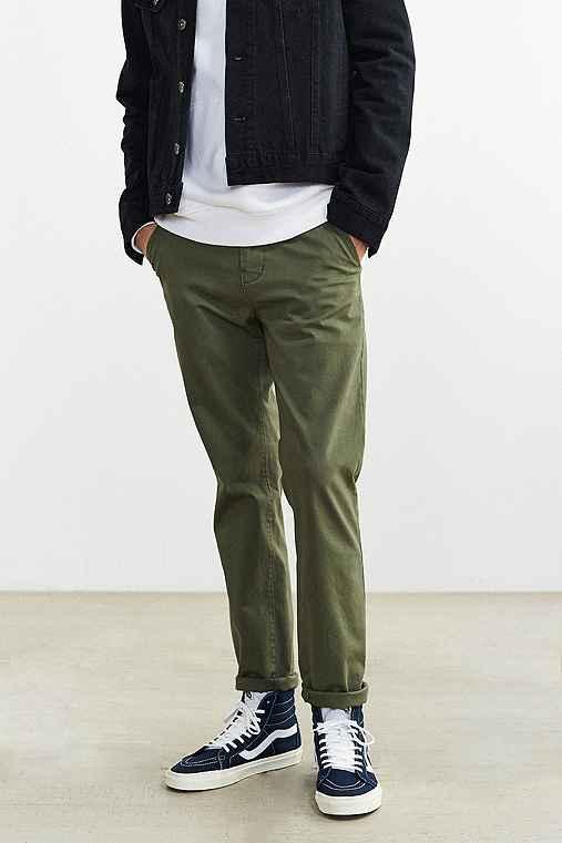 Urban Outfitters Hawkings Mcgill Stretch Skinny Chino Pant,olive,32/32