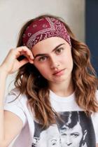 Urban Outfitters Bandana Headwrap,maroon,one Size