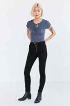 Urban Outfitters Bdg High-rise Exposed Zip Skinny Jean,black,24
