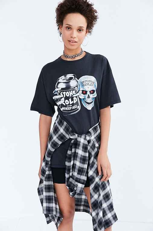 Urban Outfitters Junk Food Stone Cold Steve Austin Tee,black,l