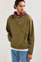 Urban Outfitters Uo Boxy Fit Hoodie Sweatshirt,olive,l