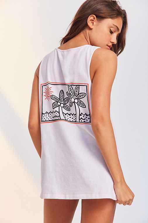 Urban Outfitters Future State Destination Tank Top,peach,s
