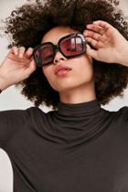 Urban Outfitters Palisades Square Sunglasses,black,one Size