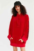 Urban Outfitters Juicy Couture For Uo Oversized Velour Hoodie,red,s