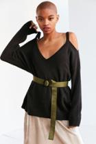 Urban Outfitters Kimchi Blue Kia Deep-v Cold Shoulder Sweater
