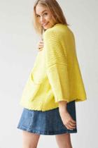 Urban Outfitters Bdg Chunky Open Cardigan,yellow,m/l