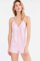 Urban Outfitters Motel Corsica Backless Sequin Slip Romper,pink,s