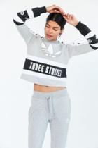 Urban Outfitters Adidas Originals '80s Moto Cropped Pullover Sweatshirt