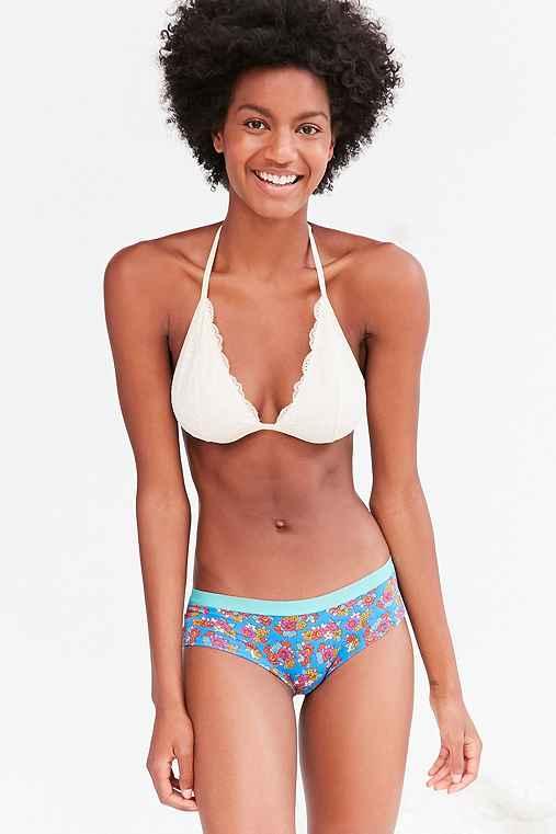 Urban Outfitters Out From Under Trina Lace Halter Bra,cream,s