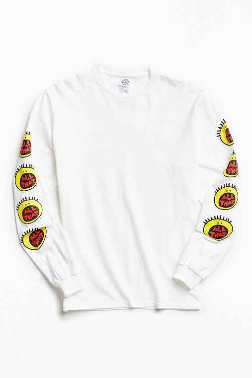 Urban Outfitters All That Logo Long Sleeve Tee,white,xl