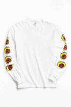 Urban Outfitters All That Logo Long Sleeve Tee,white,xl