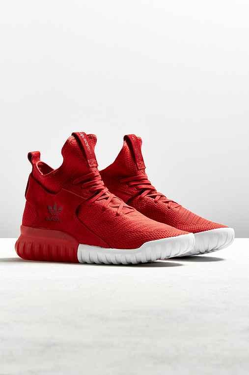 Urban Outfitters Adidas Tubular X Primeknit Sneaker,red,9