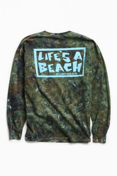 Life&apos;s A Beach Life's A Beach Logo Dyed Long Sleeve Tee