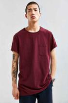 Urban Outfitters Heavy Roll Sleeve Tee,maroon,l