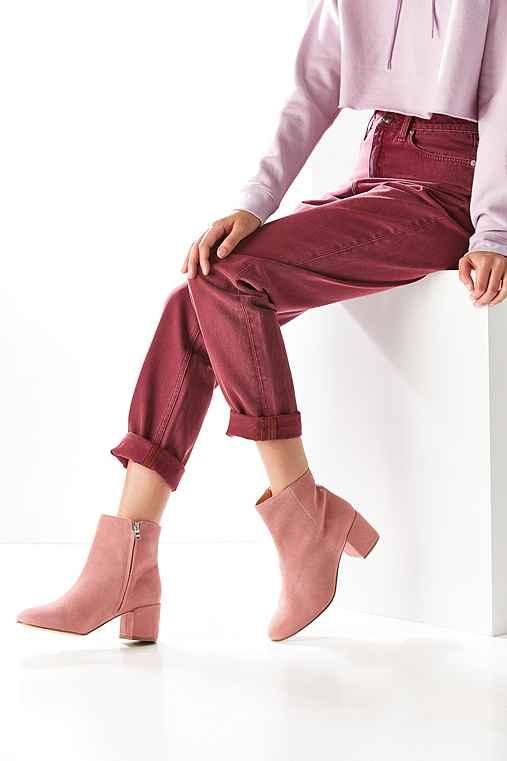 Urban Outfitters Thelma Suede Ankle Boot,rose,10