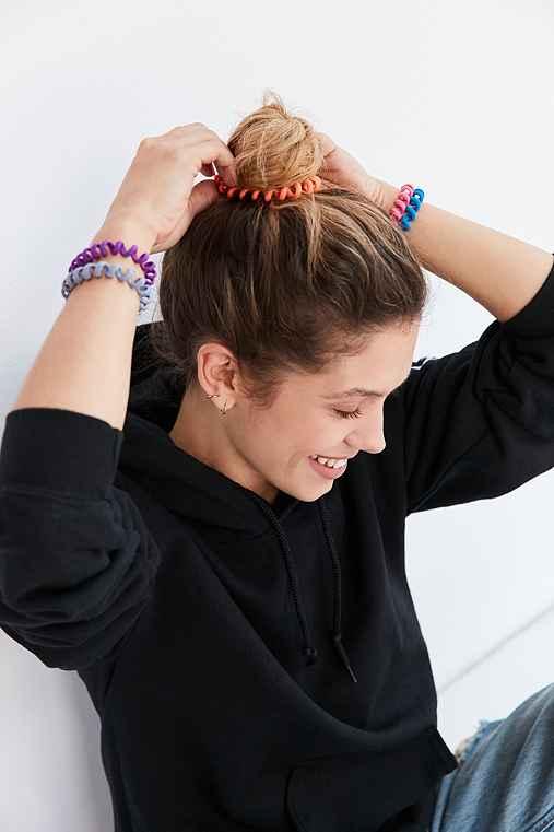Urban Outfitters Telephone Cord Ponytail Holder Set,multi,one Size