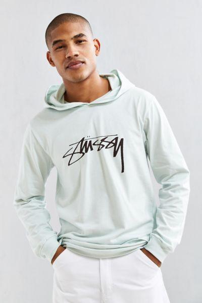 Urban Outfitters Stussy Smooth Stock Hooded Long Sleeve Tee