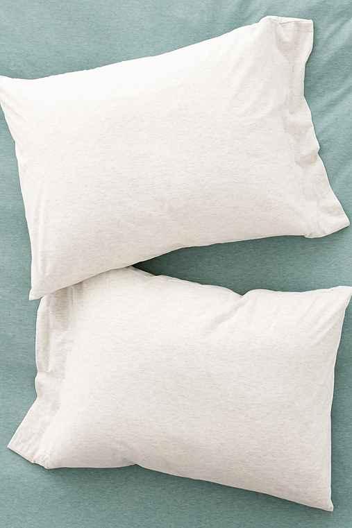 Urban Outfitters T-shirt Jersey Pillowcase Set,light Grey,one Size