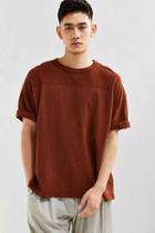 Urban Outfitters Uo Blocked Football Tee,brown,m