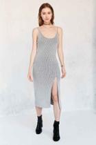 Urban Outfitters Silence + Noise Thigh-slit Midi Slip Dress,grey,m