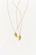 Urban Outfitters Seoul Little 14k & 24k Gold Plated Partners In Crime Friendship Necklace Set