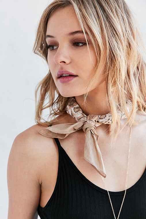 Urban Outfitters Basic Bandana,cream,one Size