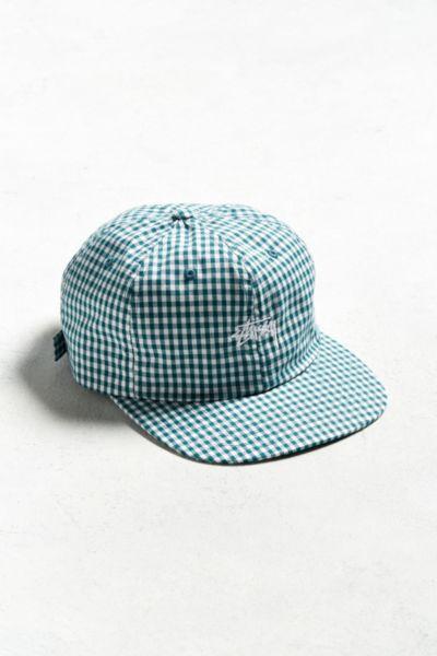 Urban Outfitters Stussy Gingham Stock Strapback Hat