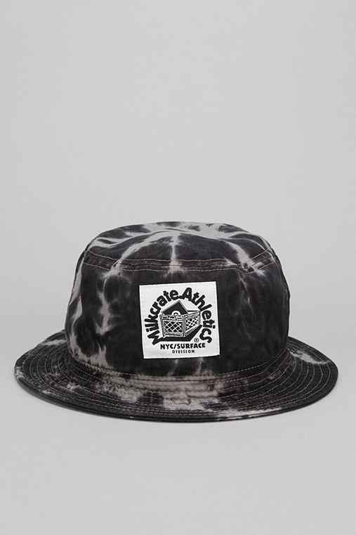 Urban Outfitters Milkcrate Athletics Grey Tie-dye Bucket Hat,grey,s/m