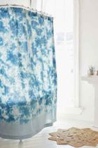 Urban Outfitters Hazy Tie-dye Shower Curtain,blue,one Size
