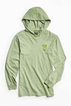 Urban Outfitters Stussy S-horns Hooded Long Sleeve Tee,olive,l